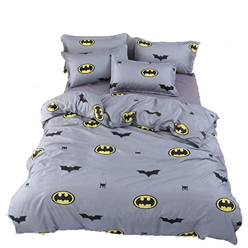 Vefadisa Bat Kids Duvet Cover Set Twin Size Printed Bat Animal Bedding Cover Set Zipper Closure Soft for Kids Boys Teens Bedroom Decor 1 Duvet Cover 2 Pillowcase (No Comforter)