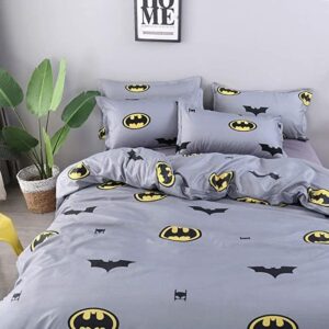 Vefadisa Bat Kids Duvet Cover Set Twin Size Printed Bat Animal Bedding Cover Set Zipper Closure Soft for Kids Boys Teens Bedroom Decor 1 Duvet Cover 2 Pillowcase (No Comforter)