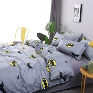 Vefadisa Bat Kids Duvet Cover Set Twin Size Printed Bat Animal Bedding Cover Set Zipper Closure Soft for Kids Boys Teens Bedroom Decor 1 Duvet Cover 2 Pillowcase (No Comforter)