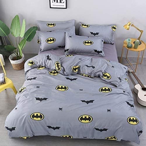 Vefadisa Bat Kids Duvet Cover Set Twin Size Printed Bat Animal Bedding Cover Set Zipper Closure Soft for Kids Boys Teens Bedroom Decor 1 Duvet Cover 2 Pillowcase (No Comforter)