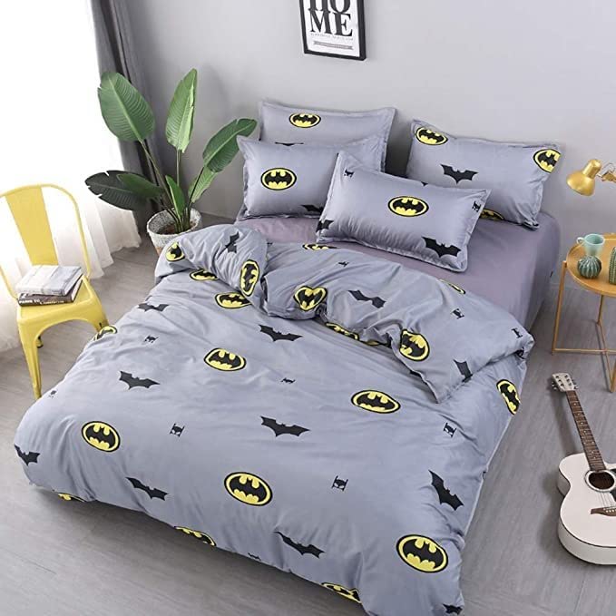 Vefadisa Bat Kids Duvet Cover Set Twin Size Printed Bat Animal Bedding Cover Set Zipper Closure Soft for Kids Boys Teens Bedroom Decor 1 Duvet Cover 2 Pillowcase (No Comforter)