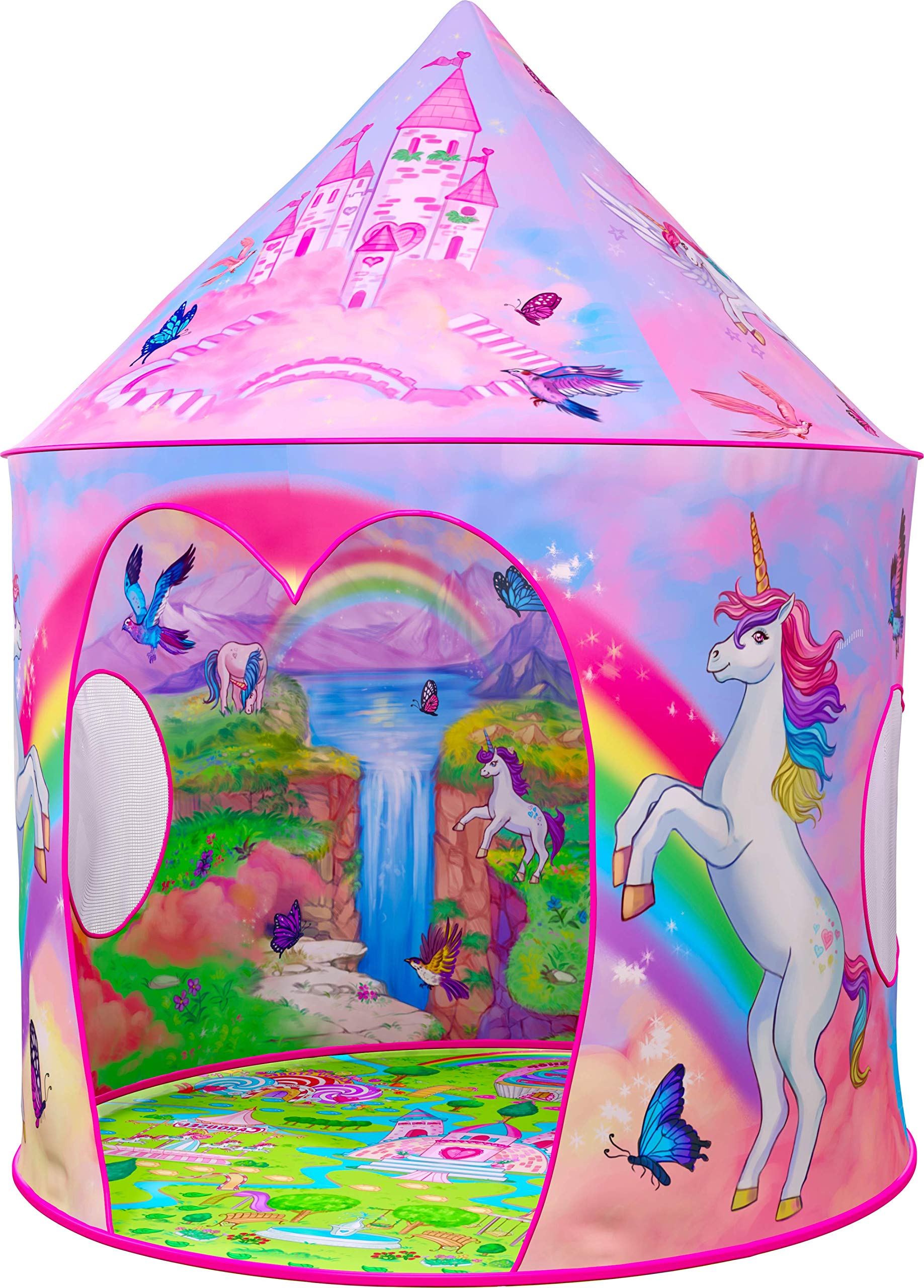 Unicorn Kids Play Tent | Extraordinary Magical Unicorn Pop Up Tent for Children Girls & Boys | Enjoy Indoor and Outdoor Imaginative Play | Foldable Playhouse Toy Gift