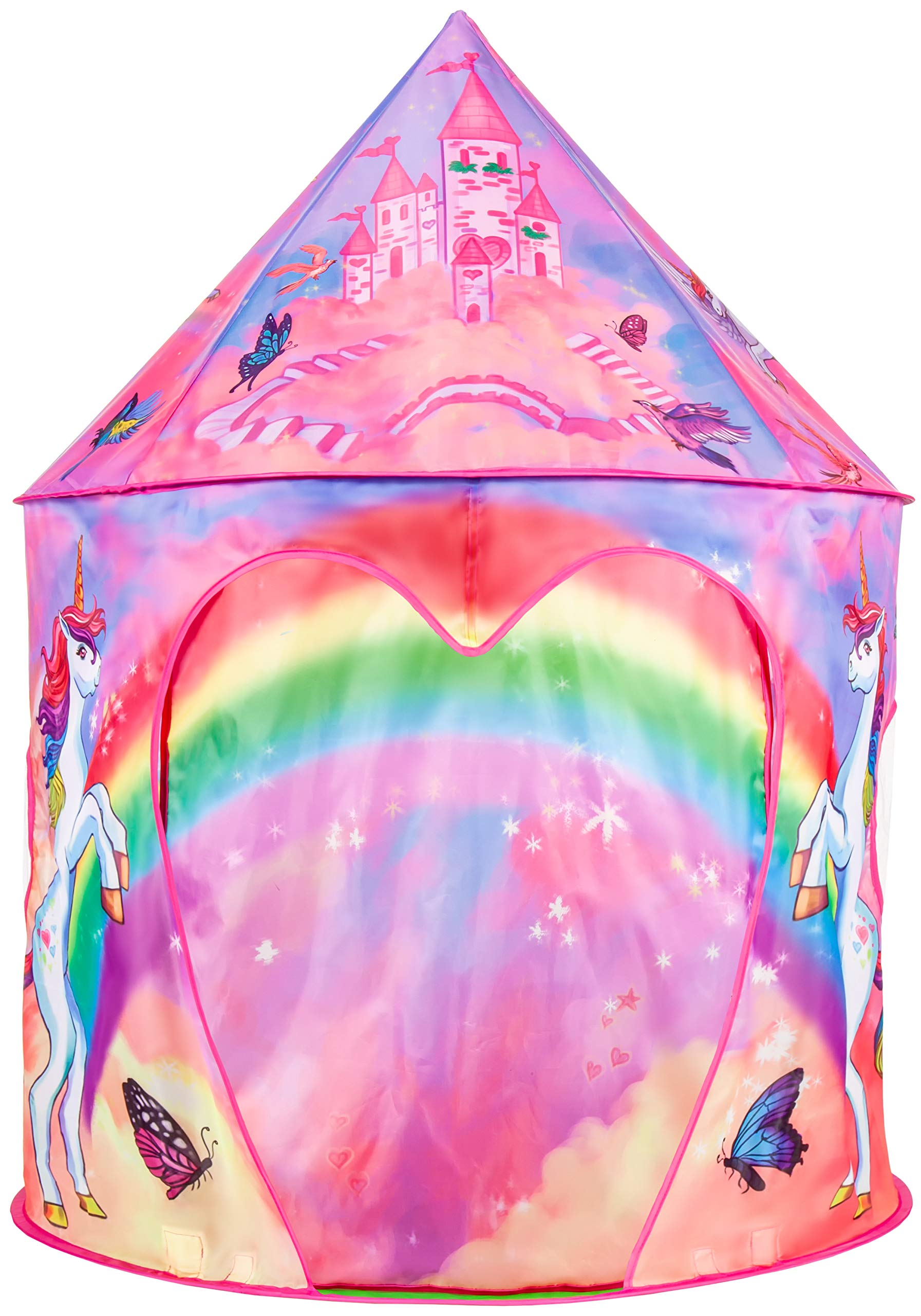 Unicorn Kids Play Tent | Extraordinary Magical Unicorn Pop Up Tent for Children Girls & Boys | Enjoy Indoor and Outdoor Imaginative Play | Foldable Playhouse Toy Gift