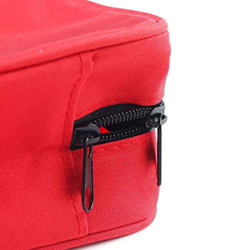 PAXLAMB First Aid Bag First Aid Kit Empty Medical Storage Bag Red Trauma Bag for Emergency First Aid Kits Car Workshop Cycling Outdoors (Red 1PC)