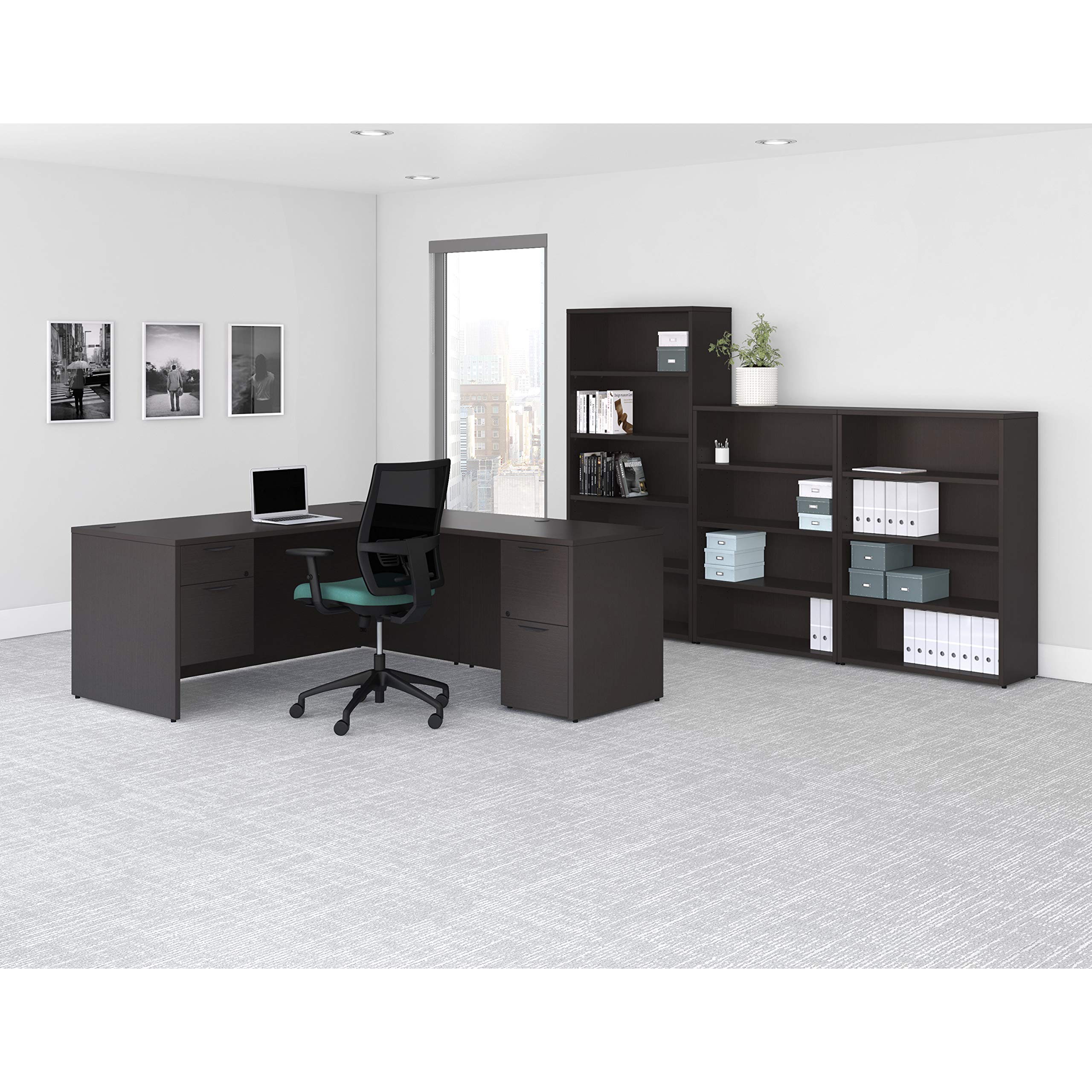 LLRPL2236ES - Lorell Prominence 2.0 Espresso Laminate Lateral File - 2-Drawer