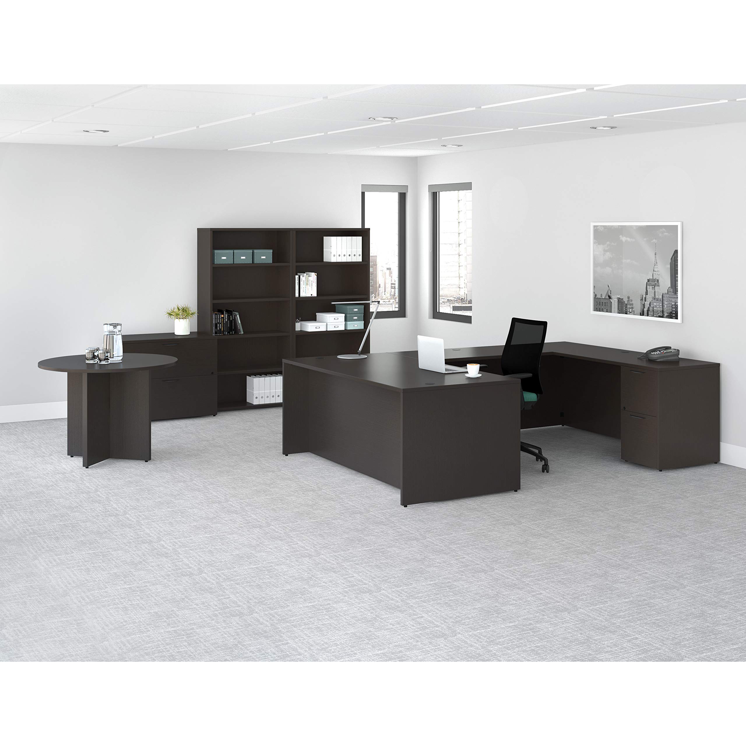 LLRPL2236ES - Lorell Prominence 2.0 Espresso Laminate Lateral File - 2-Drawer