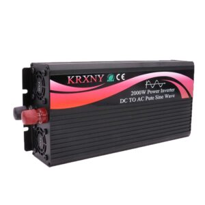 KRXNY 2000W Pure Sine Wave Power Inverter 12V DC to 110V 120V AC 60HZ with LED Display for Car/RV Home Solar System