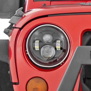 Rough Country LED Headlights 7" Round for 2007-2018 Jeep Wrangler JK - RCH5000