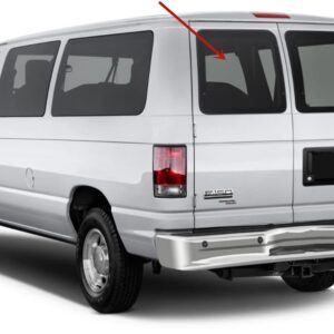 Privacy Stationary Back Window Back Glass Driver Left Side Compatible with Ford Econoline 1992-2016 Models