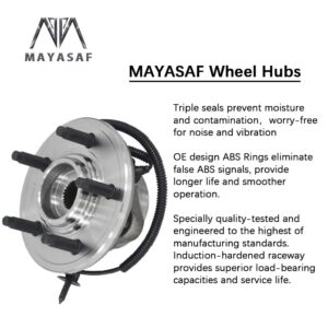 MAYASAF 515050 Front Wheel Hub Bearing Assemblies [5 Lugs w/ABS] Fit 2002-05 for Ford Explorer (4-Sport Utility RWD/4WD), 2003-05 for Lincoln Aviator, 2002-05 for Mercury Mountaineer