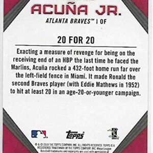 2019 Topps Star Players Highlights Baseball #RA-14 Ronald Acuna Jr. Atlanta Braves Official MLB Trading Card By Topps