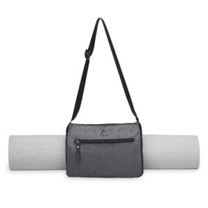 gaiam yoga mat bag - wander free yoga mat carrier pouch tote | adjustable shoulder sling carrying strap | two zippered pockets, easy-clean liner | fits most size yoga, pilates, fitness exercise mats