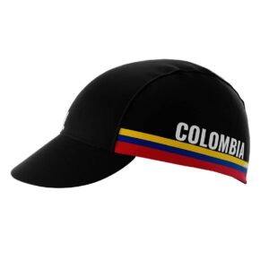 ScudoPro Colombia Black Code Bike Cycling Cap Road MTB or Running