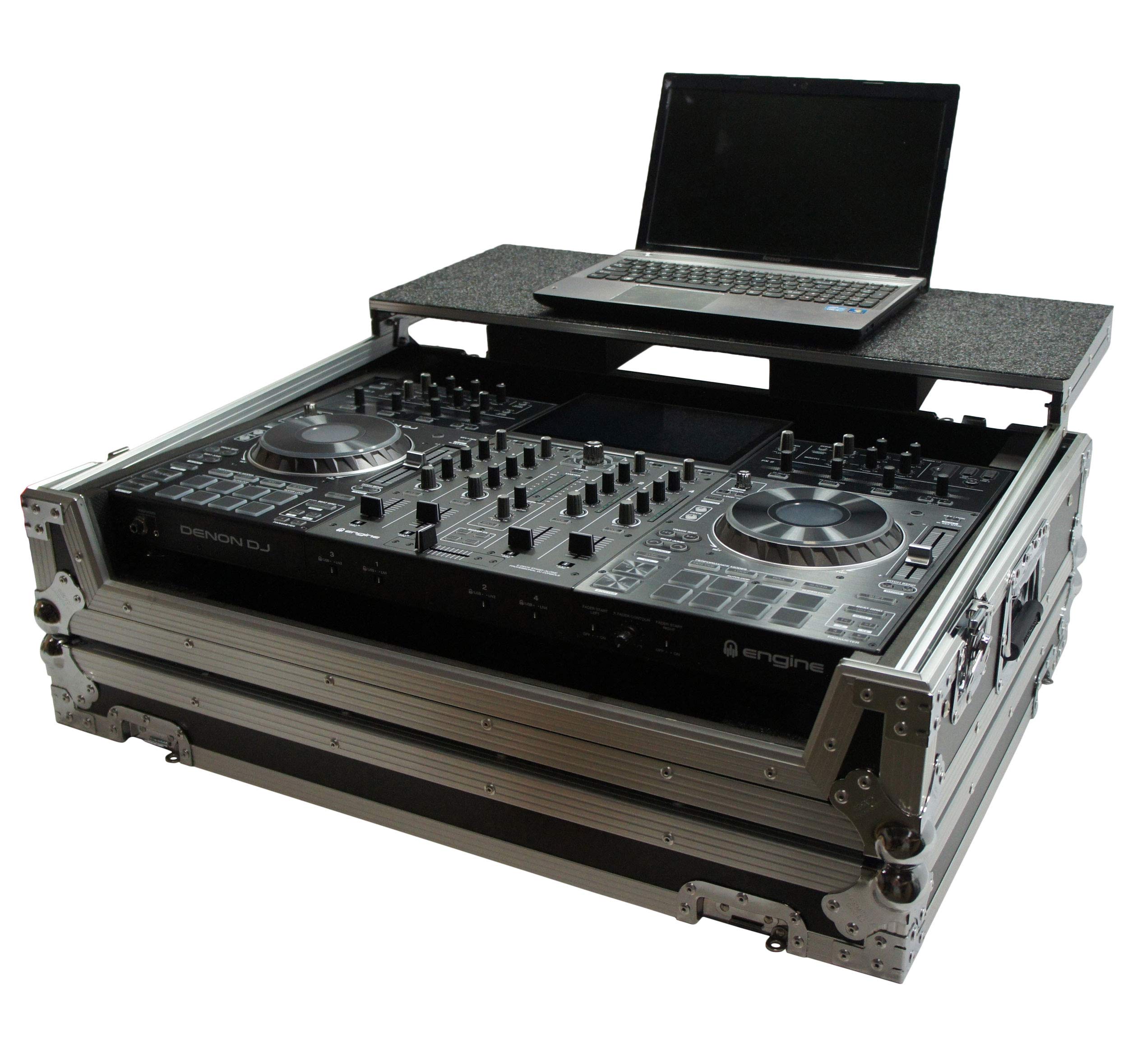 Harmony Audio HCMCX9000LT Flight Glide Laptop Stand DJ Custom Case Compatible with Denon Prime 4