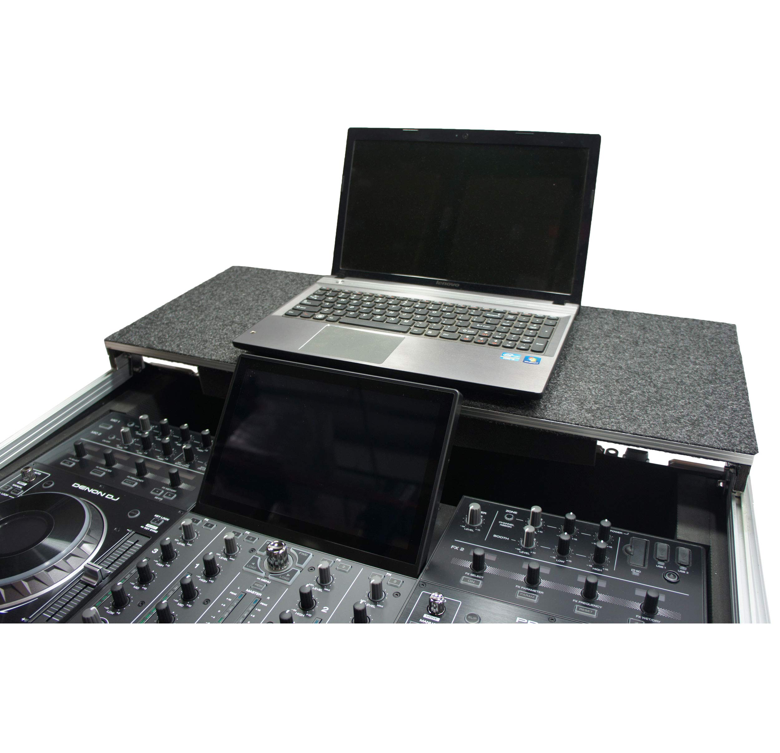 Harmony Audio HCMCX9000LT Flight Glide Laptop Stand DJ Custom Case Compatible with Denon Prime 4