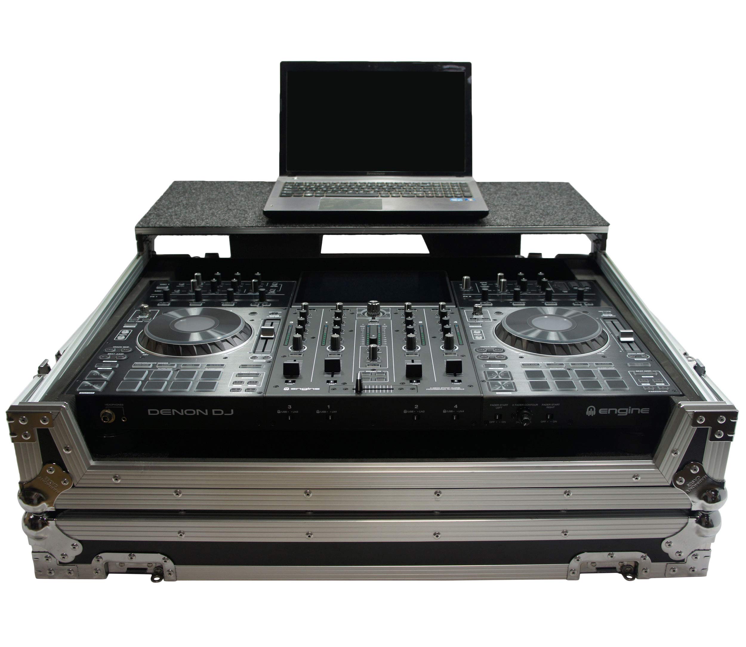 Harmony Audio HCMCX9000LT Flight Glide Laptop Stand DJ Custom Case Compatible with Denon Prime 4