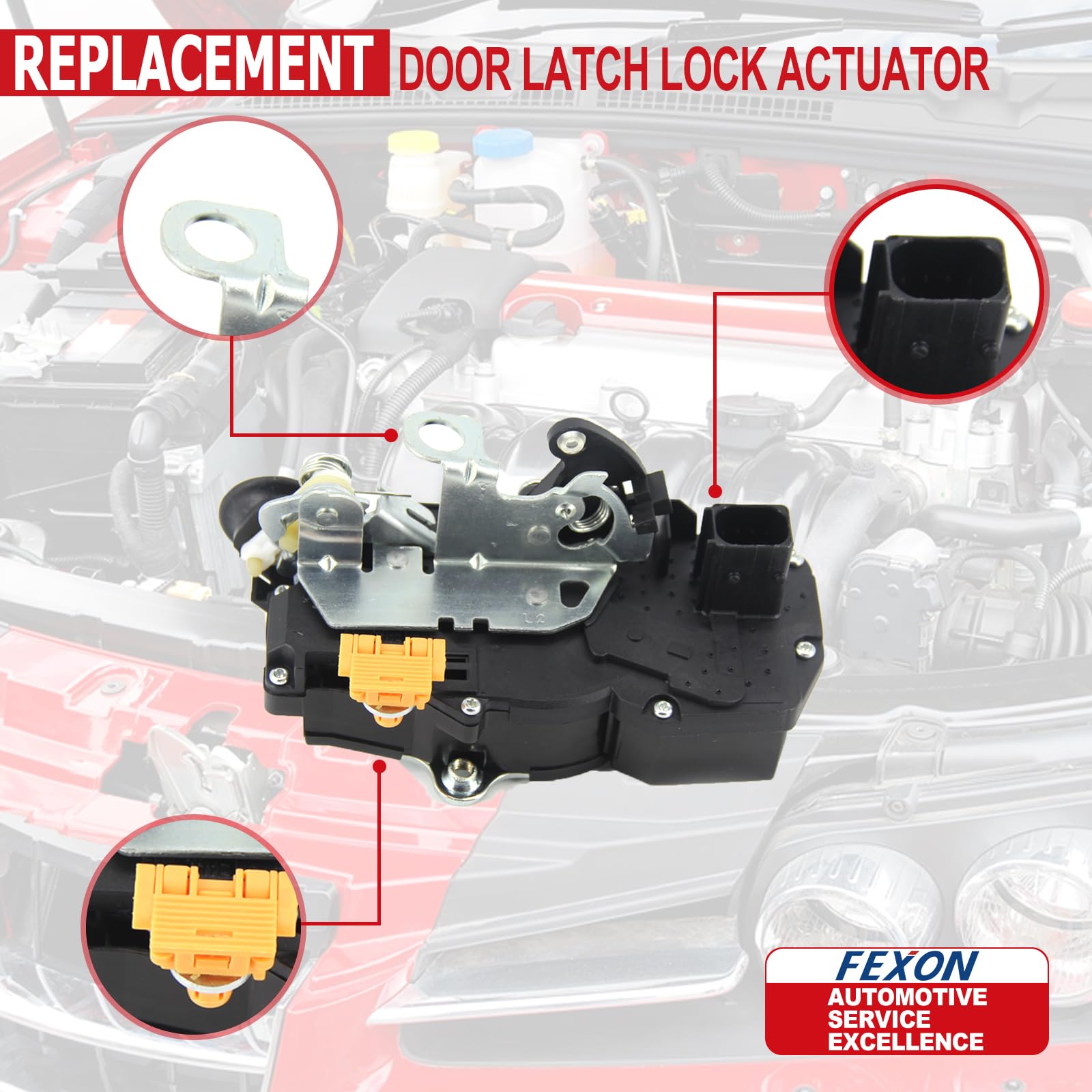 Door Latch Lock Actuator Replaces for GMC Yukon Chevy Tahoe Cadillac Escalade 2007 2008 2009, Fit Rear Left 15785128 15896626 20783857 931-108