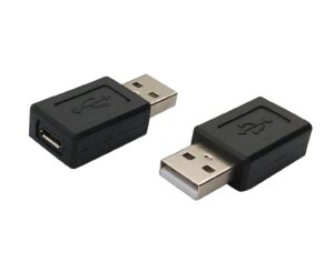 usb 2.0 male to micro usb female connector adapter (2 pack)