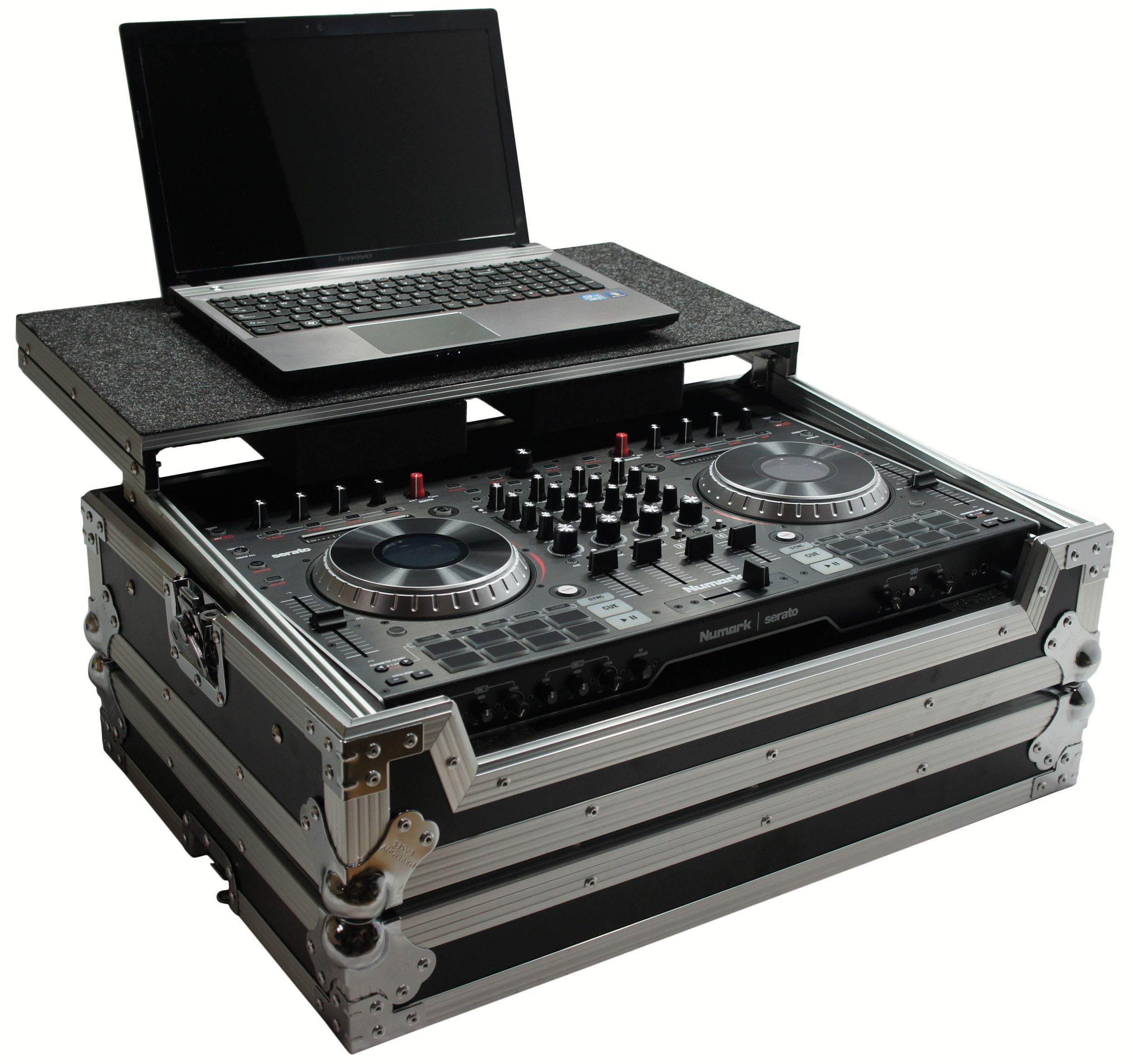 Harmony Audio HCNS6IILT Flight Glide Laptop Stand DJ Custom Case Compatible with Numark NS6 II