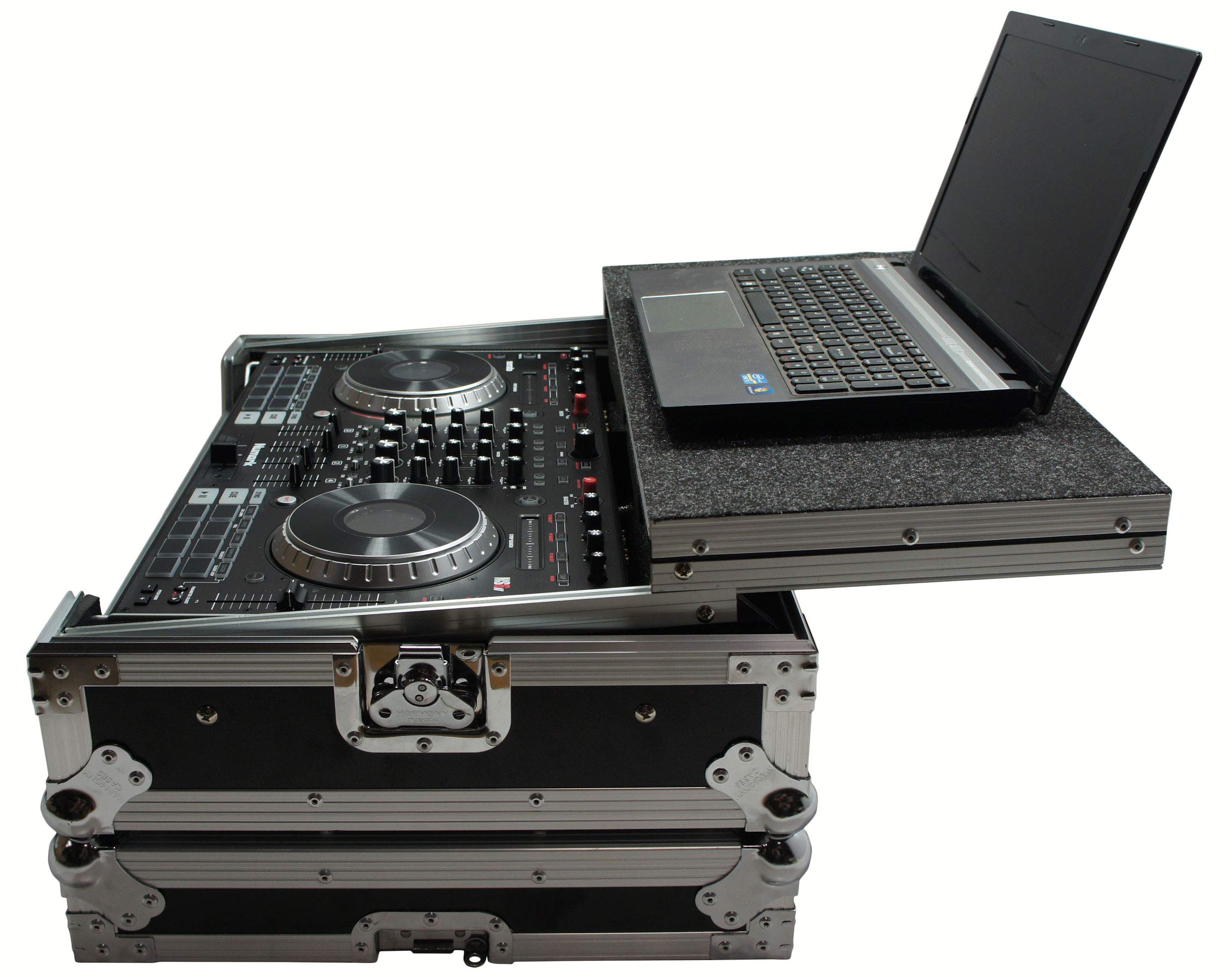 Harmony Audio HCNS6IILT Flight Glide Laptop Stand DJ Custom Case Compatible with Numark NS6 II