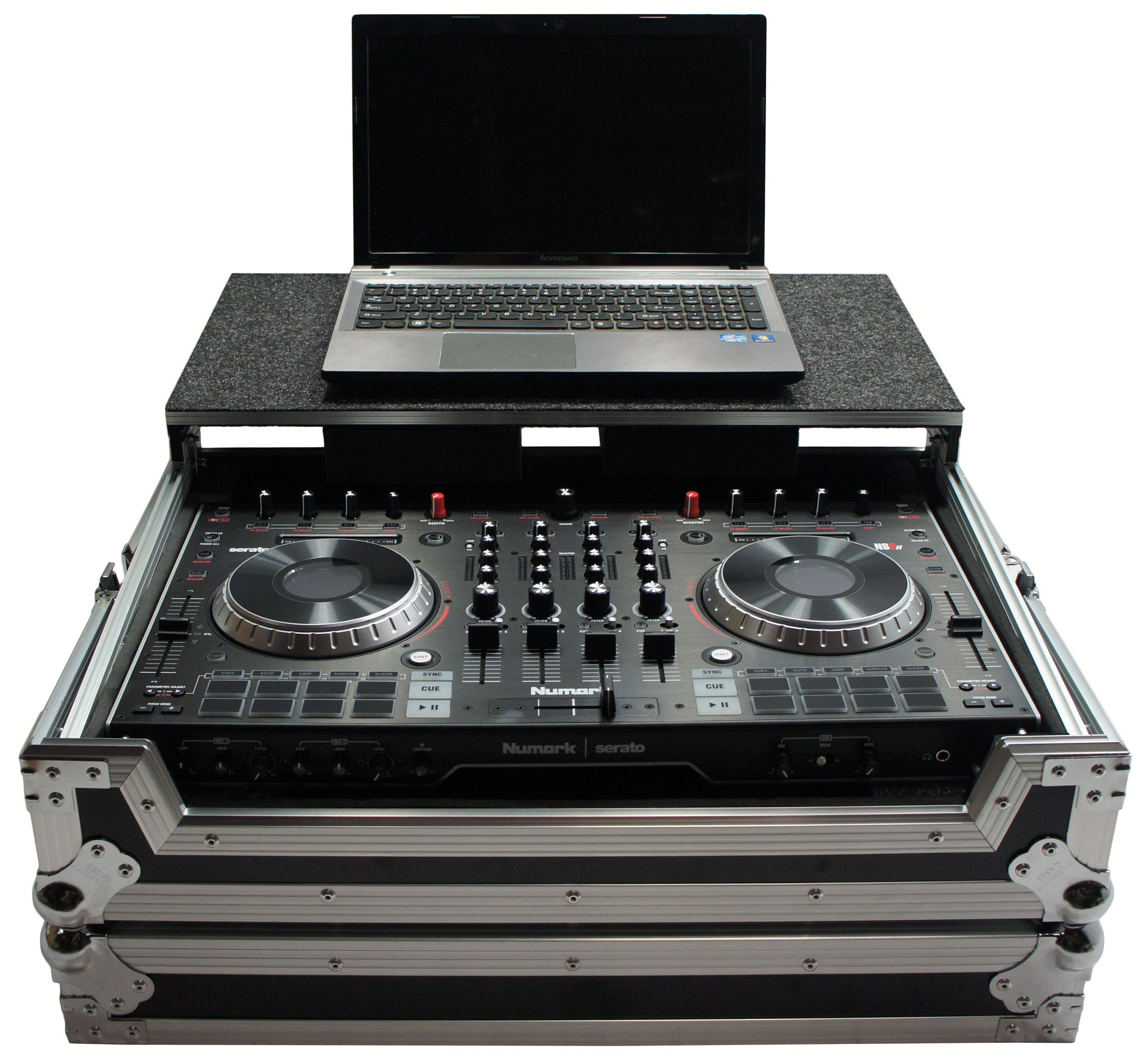 Harmony Audio HCNS6IILT Flight Glide Laptop Stand DJ Custom Case Compatible with Numark NS6 II