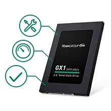 TEAMGROUP GX1 480GB 3D NAND TLC 2.5 Inch SATA III Internal Solid State Drive SSD (Read Speed up to 530 MB/s) Compatible with Laptop & PC Desktop T253X1480G0C101