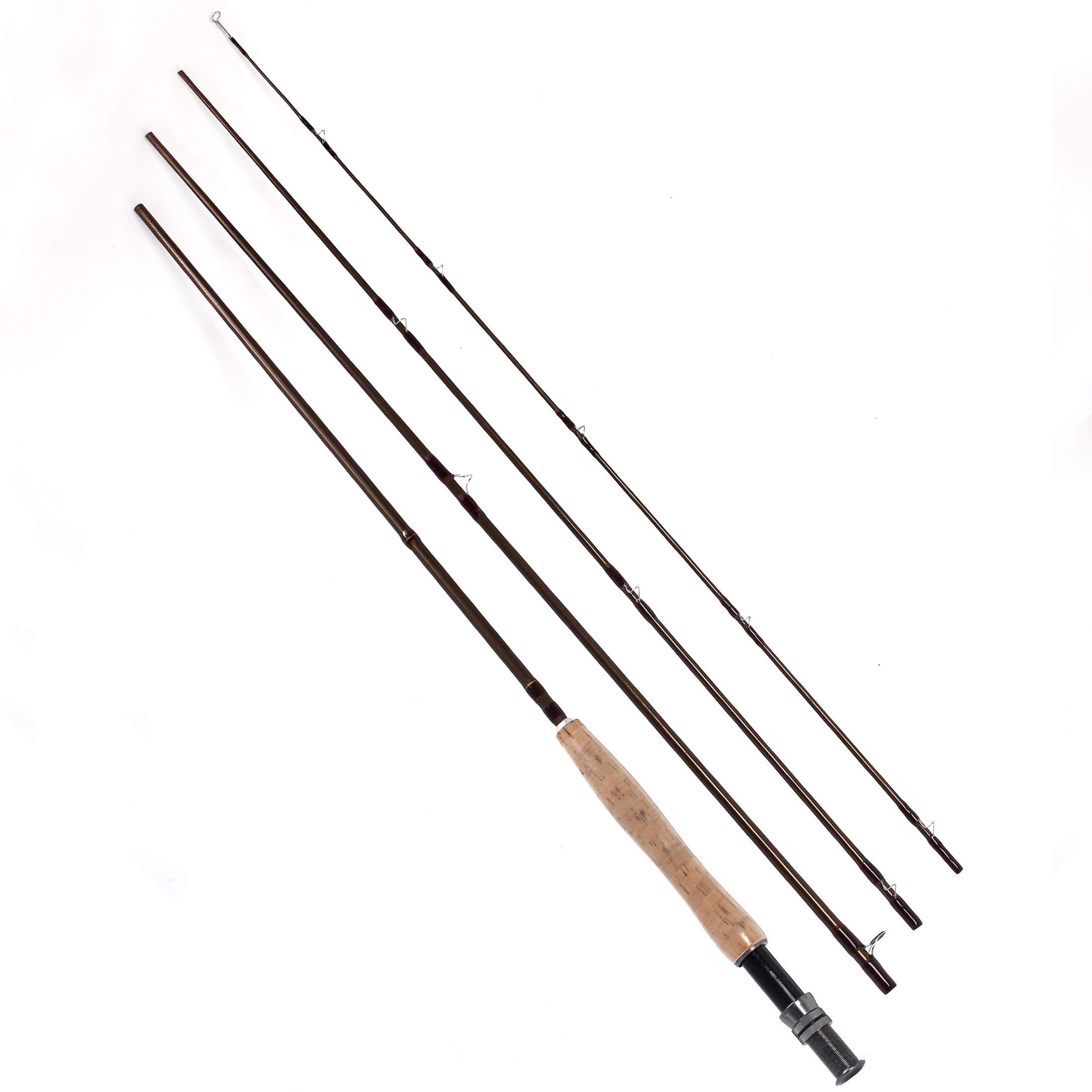 9' 10' Fly Fishing Rod 4 Sections 9FT 10FT 3/4 5/6 Fly Rod Carbon Fiber Blanks Light Weight Medium-Fast Action Cork Grip (10FT, 3/4)