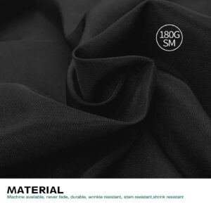 Surmente Tablecloth 90 * 156-inch Rectangular Polyester Table Cloth，Dining Table Cover for Weddings, Banquets, or Restaurants Indoor and Outdoor(Black)……