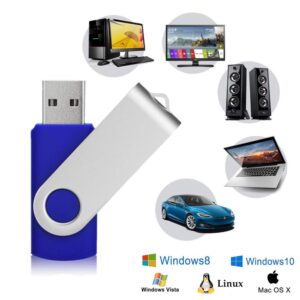 Aiibe 16 GB Flash Drive Bulk USB Flash Drive 16GB 50 Pack USB 2.0 Thumb Drives Memory Stick USB Drive 16GB, Blue