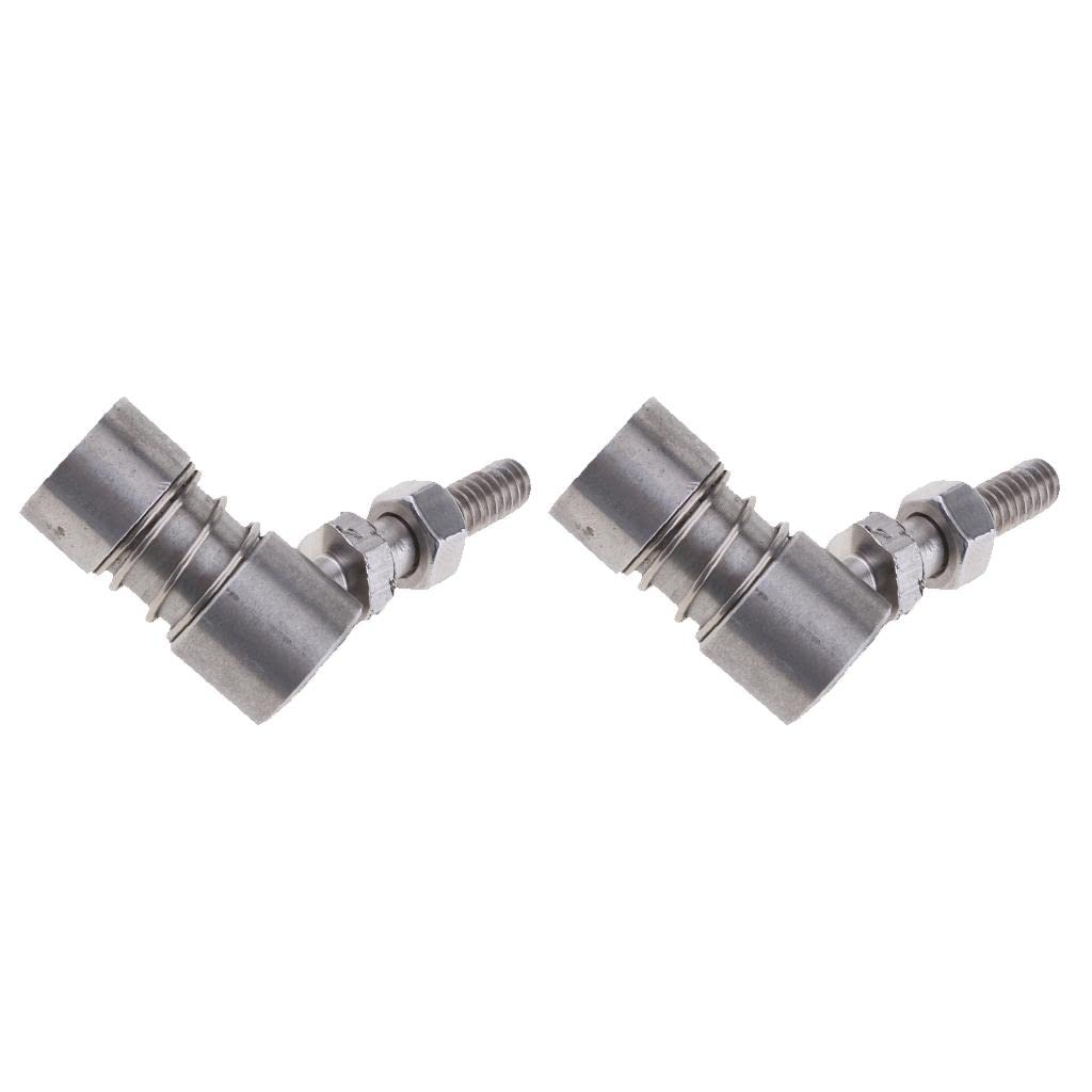 Almencla 2 Pieces 1/4inch 6mm Boat Throttle Ball Joint, Tie Rod, Linkage End, 304 Stainless Steel