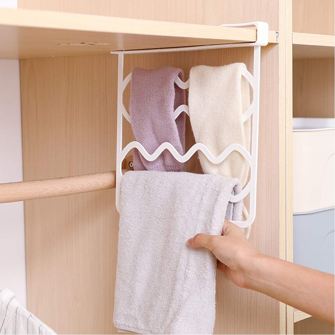 MoreShow 2 PCS Plastic Shelf Dividers,Perfect Perfect for Closets Kitchen Bedroom Shelving Organization to Organize Clothes Closet Shelves, Books,Towels and Hats, Purses Separators,White