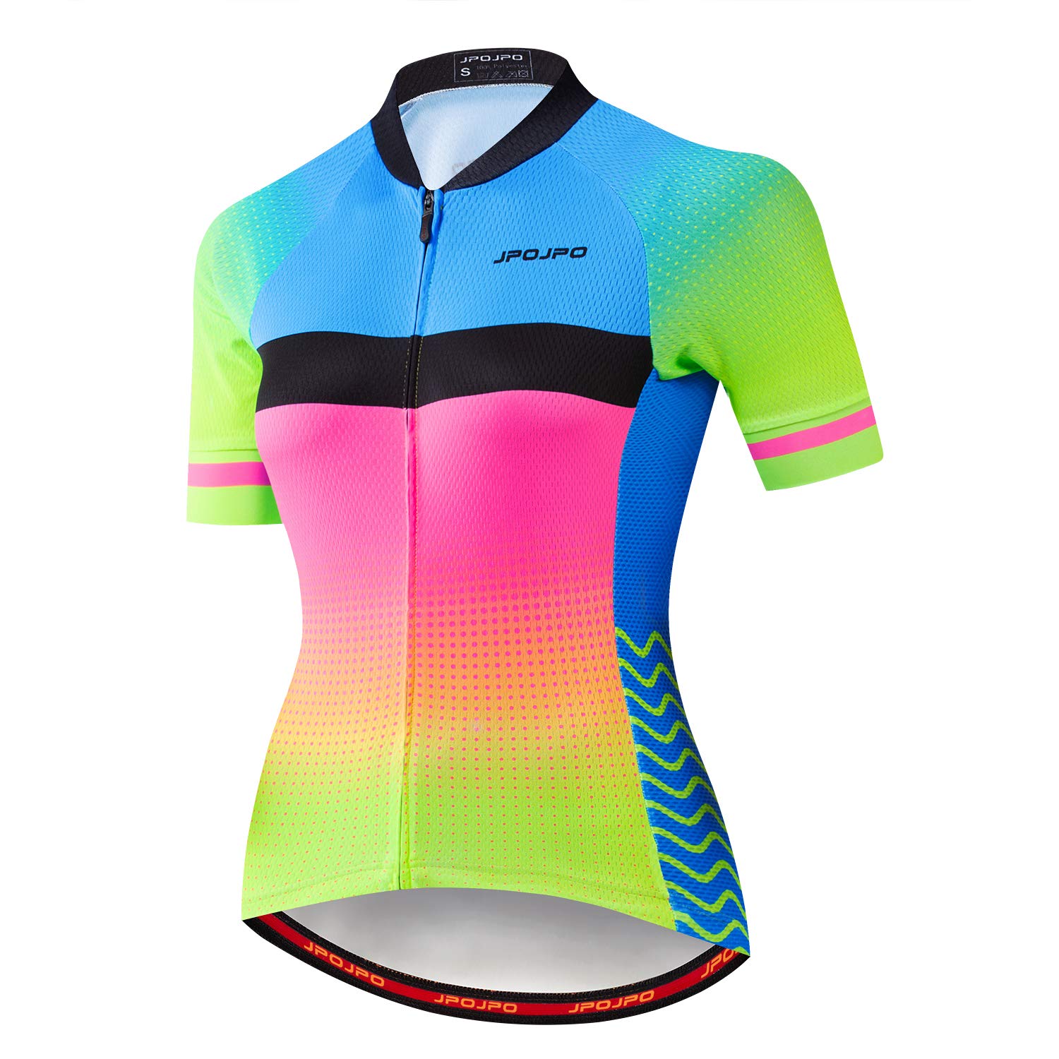 Weimostar Cycling Jersey Women Short Sleeve Pro Team Bicycle Clothing Summer Youth MTB Bike Shirt Top Fluorescent Green Pink Size L