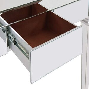 SEI FURNITURE Darien Mirrored Desk, Silver