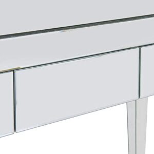 SEI FURNITURE Darien Mirrored Desk, Silver