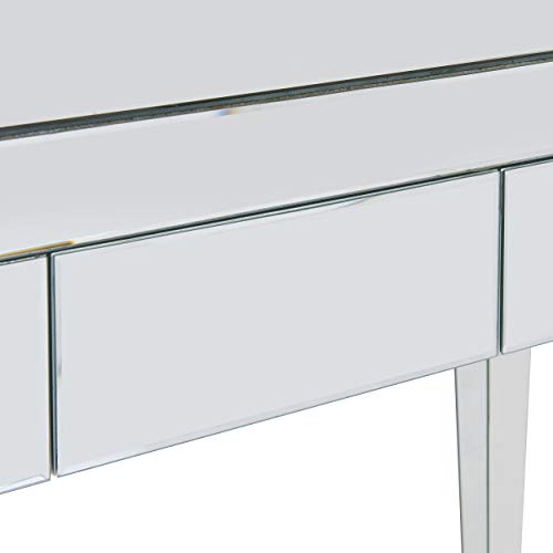 SEI FURNITURE Darien Mirrored Desk, Silver