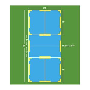 Oncourt Offcourt Pickleball Lines Set – Quickly Set Up Your Pickleball Court/Easier Than Taping/Carrying Case Included