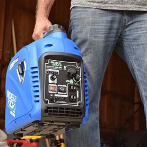 DuroMax XP2200EH Dual Fuel Portable Inverter Generator-2200 Watt Gas or Propane Powered Tailgate, Camping & RV Ready, 50 State Approved, Blue