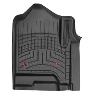 WeatherTech FloorLiner HP Custom Fit Floor Mats for Ford Super Duty (Crew Cab, Extended Cab) - 1st Row (4410121IM), Black