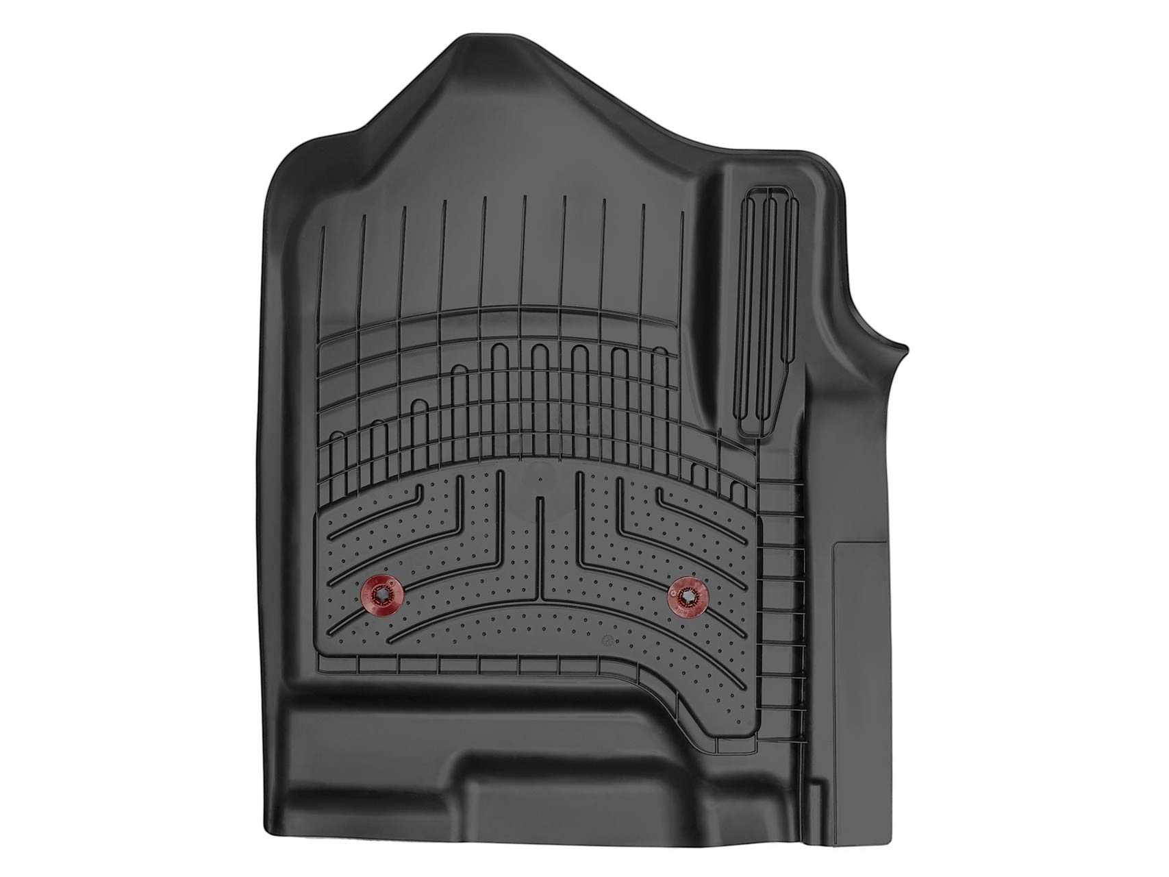 WeatherTech FloorLiner HP Custom Fit Floor Mats for Ford Super Duty (Crew Cab, Extended Cab) - 1st Row (4410121IM), Black