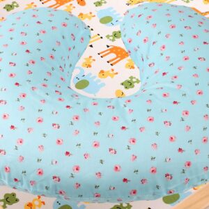 Knlpruhk Floral Nursing Pillow Cover Set 2 Pack Jersey Knit Soft Hypoallergenic Slipcovers for Breastfeeding Moms Baby Girl Boy Fits On Infant Nursing Pillow