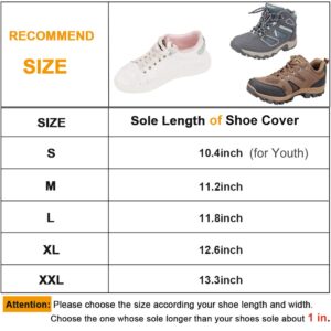 KRATARC Water-Resistant Shoes Covers Foldable Rain Boot Reflective Snow for Men Women Outdoor Cycling Walking Hiking (Black, M)