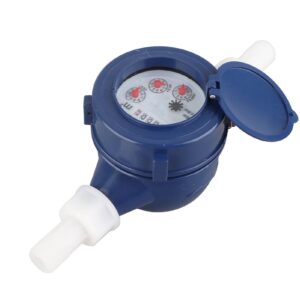 Cold Water Flow Meter 15mm Dry Cold Water Meter Nylon for Garden & Home Using or Metering Applications with 6 Accessory