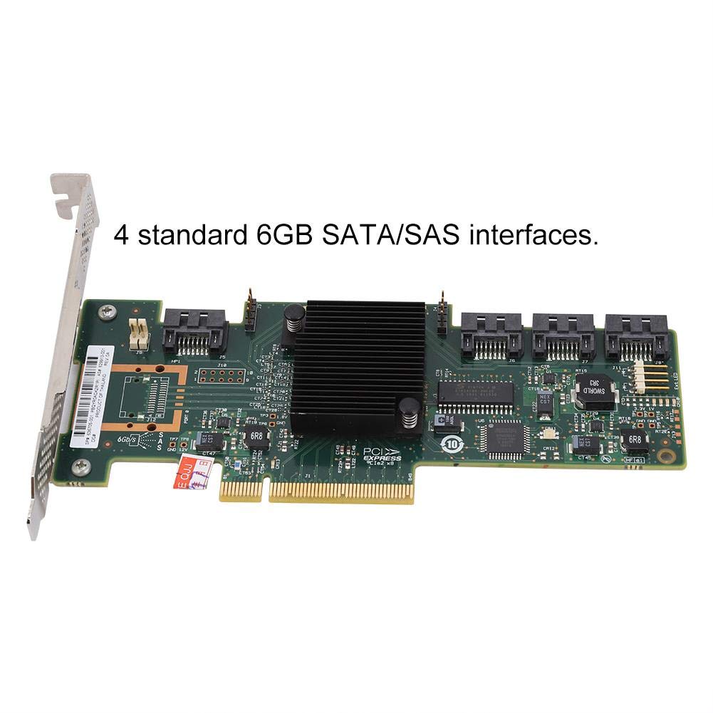 fosa SSD Array Card 4-Port RAID Storage Controller Card 6GB SATA/SAS Array Card for LSI IR/IT Mode, for Windows 10/8/7 with Driver(LSI IR)