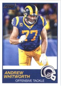 2019 score #327 andrew whitworth los angeles rams football card