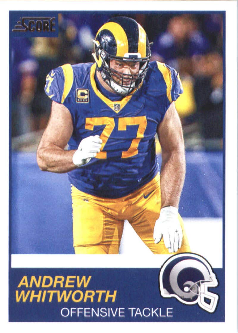 2019 Score #327 Andrew Whitworth Los Angeles Rams Football Card