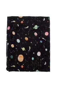 loulou lollipop soft baby swaddle blanket muslin wrap receiving blanket for newborn to toddler girl and boy, large 47” by 47” - planets…