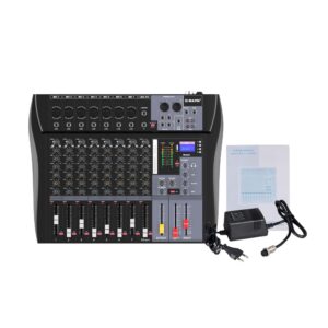 Audio Interface Mixer G-MARK MR80S USB Bluetooth Mixing Console 8 Channel 48V Phantom Power Sound Board Music Reverb For PC Stage Studio DJ Sound Controller Analog Mixer