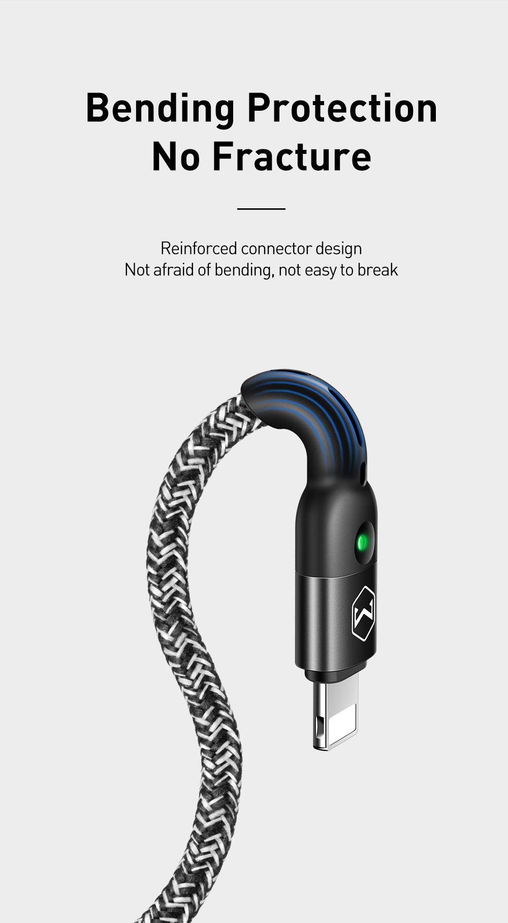 mcdodo [2 Pack] Anti Winding Cable, LED Coiled Cord Nylon Braided Sync Charge USB Data 6FT/1.8M Cable Compatible 14/13/12/11 Pro Max