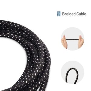 Cable Matters Braided 2-Pack 1/4 Inch TS Right Angle Electric Guitar Cable 6 Feet - Straight to Right Angle Guitar Cord/Guitar Amp Cord/Instrument Cable for Guitar, Bass AMP, Mixer, Equalizer