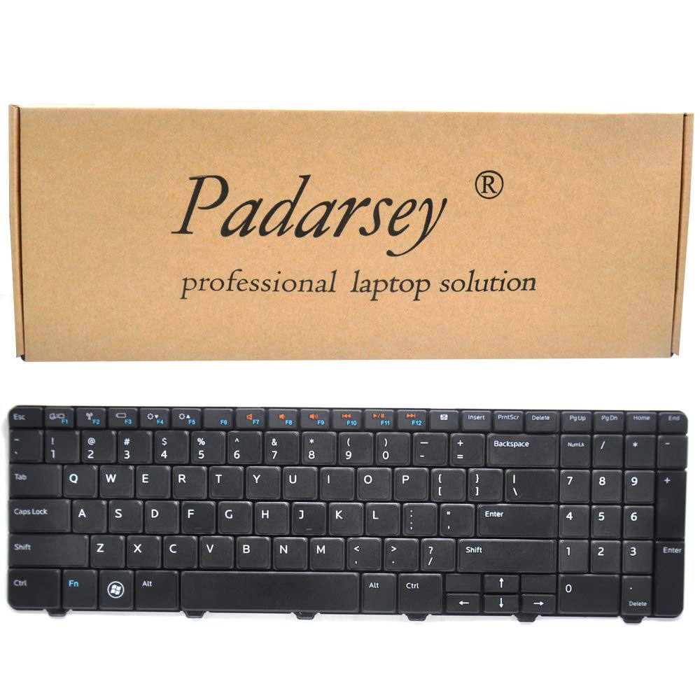 Padarsey Replacement Keyboard Compatible with Dell Inspiron 15R 5010 M5010 M501R N5010 Series Black US Layout, Compatible Part Number 09GT99 NSK-DRASW 96DJT 096DJT NSK-DRASW